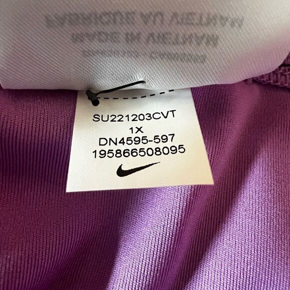 Nike Womens Running Tight Fit Epic Luxe Purple Leggings, Size 1X Swoosh Logo NWT - Picture 12 of 12